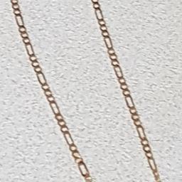 9ct gold solid Figaro chain, 18inch in length, weights 4g, like new, not scrap so no scrap price offer pls as will be ignored