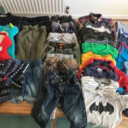 Boys 2-3 years clothes bundle. Over 30 items - vests, t-shirts, trousers, joggers, jumper, jacket, hoodie. Smoke free home. Collection only