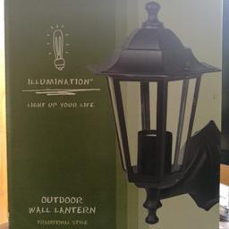Brand new, never been fitted outdoor wall lanterns. There are two in total. Boxes have been opened, but as stated, they are brand new. Cost £50 new from illumination. £20 for the pair.