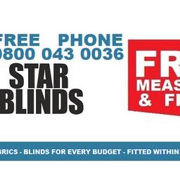 7 Star Blinds Ltd UK

Offers now on for summer 2019, call us today to book in for Free no Obligation measure and Quote.
֍ 3 Vertical Blinds £75
֍ 5 Vertical Blinds £125
֍ Full House In Verticals Blinds FITTED JUST FOR £189,
֍ 3 Roller Blinds £115
֍ 3 100% Blackout Vertical Or Rollers Blinds Fitted Just £179
֍ Full Conservatory Fitted Just £ 185
֍ Wood Venetians from £40
֍ Faux Woods from £30
֍ Vision Blinds from £45
֍ Black Out range from £40
֍ Replacement Slats from £0.99
֍ Massive 50% off Romans
֍ Massive 50% off Perfect Fit’s
֍ Massive 50% off Motorised Vision & Rollers
֍ Massive 50% off Aluminium Venetians

All our blinds are manufactured using the highest quality materials.
we guarantee to beat any like for like Quote. Domestic and commercial welcome.
All blinds are manufactured in house and in the UK Free Call 0800 043 0036 Or TEXT US 07397882117 email info@7starblinds.co.uk
To Book For a Free Measure & Quote At The Comfort Of Your Own Home.
ALL MADE TO THE HIGHEST QUALITY