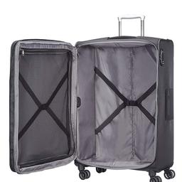 This large case offers an expandable function that will increase the internal capacity to 110L giving it massive scope for everything that you will ever need on holiday. Lightweight Spinner 4 wheels used for 1 trip