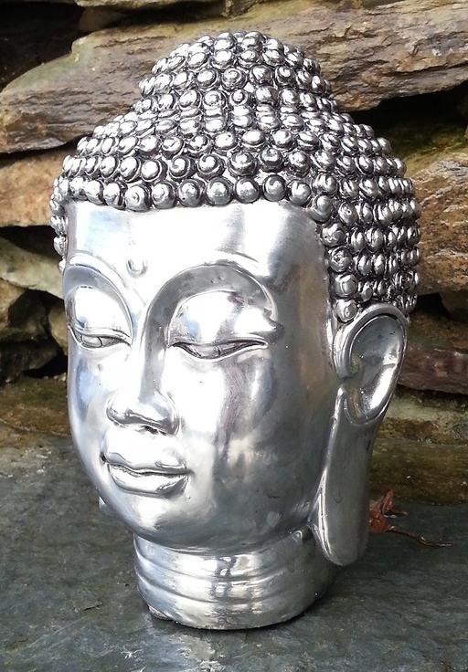 Buy & Sell North West London Willesden Green - North West London - Photos for ** SILVER BUDDHA HEAD FOR INDOOR / OUTDOOR **