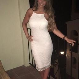 Size 12 from river island white lace midi dress worn once