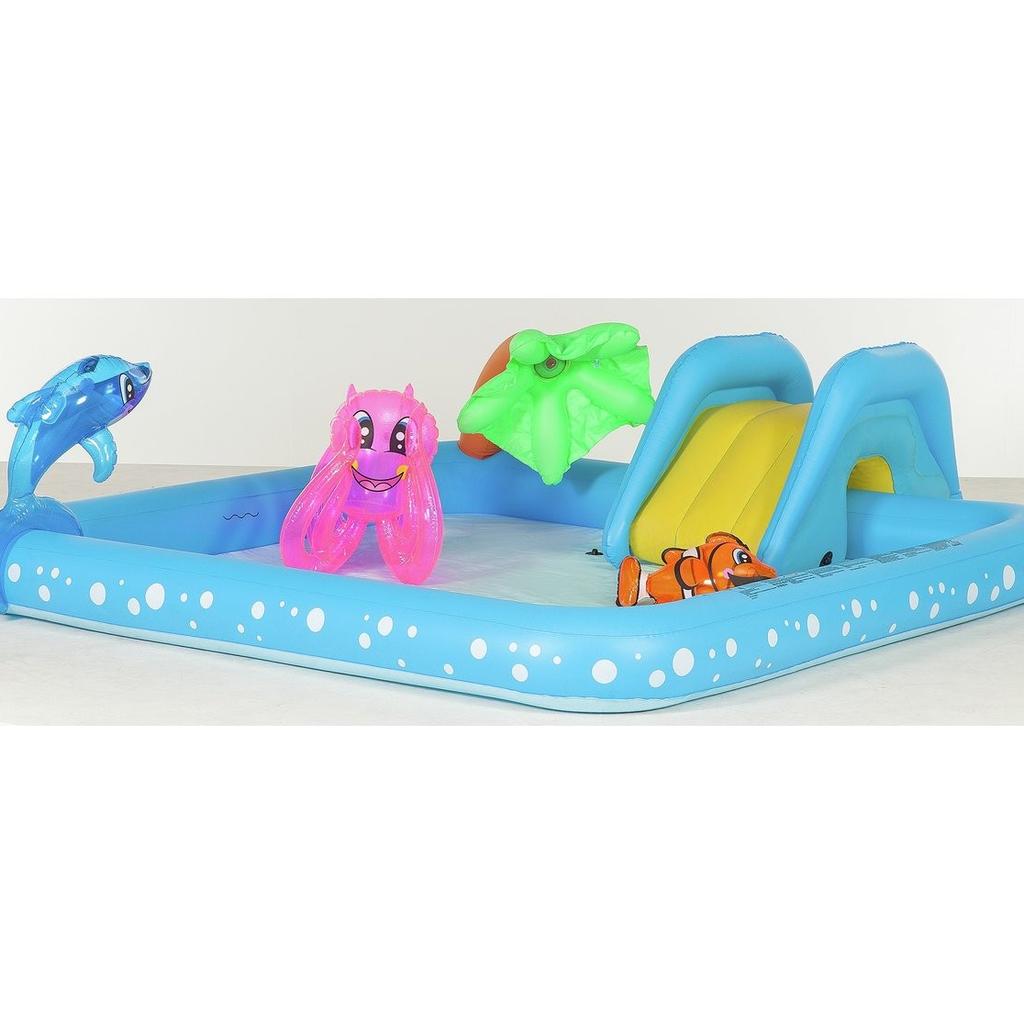 Large swimming pool with slide & inflatables in NN18 Corby for £15.00 ...