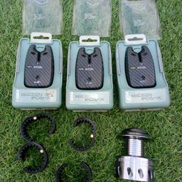 3 fox Aquos 2 3/4lb rods
3 fox stratos 10000fs reels
1 spare spool
4 line reducers
3 fox micron eos-x alarms
All in good condition & in full working order, having a sort out.
£180 no offers & I won't split, collection only as posting rods is a ball ache cheers.
