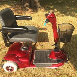 Has two keys, with new batteries in January 2018. Scooter 3 years old. In excellent condition. Not much wear on tyres. Seat removes and collapses into a car boot.