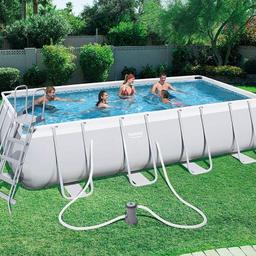 16ft Bestway Steel Rectangular Swimming Pool 48" depth

postage only. pay by paypal you receive 5 to 10 working days .. 6 days normal delivery from warehouse.  payment protection covered, tracking no provided

4.88 m x 4.88 m x 1.22 m Power SteelTM Square * Kit pool * Generally installation can be made from 2 - 3 people and requires approximately 30 minutes, excluding the preparation and the filling of the land. * dimensioni-capacità 90%: 24,031l/6,349gal
.
 * Contents: A Swimming Pool, a filter pump, ladder, tarpaulin cover, a rug, repair patch * (capacity) of the pump: 5,678 L/H (1,500 gal FlowclearTM • Filter pump./h) • 

• Includes string for attaching the cover • Drainage holes for water to avoid any build-up * Rug for pool • Protection for the base of the pool * Pool ladder 1.22 m (48 ") • Metal frame • Plastic coated rust resistant *