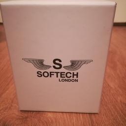 Brand new- softech mens watch in the box in excellent condition- never been worn-