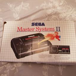 Boxed Sega master System 2 with Built in Alex Kidd, the D pad on the  controller needs sticking back down but still works.. this is reflected in the price.

Collection Buxworth

£40

No offers as this is cheap for a Boxed Master system