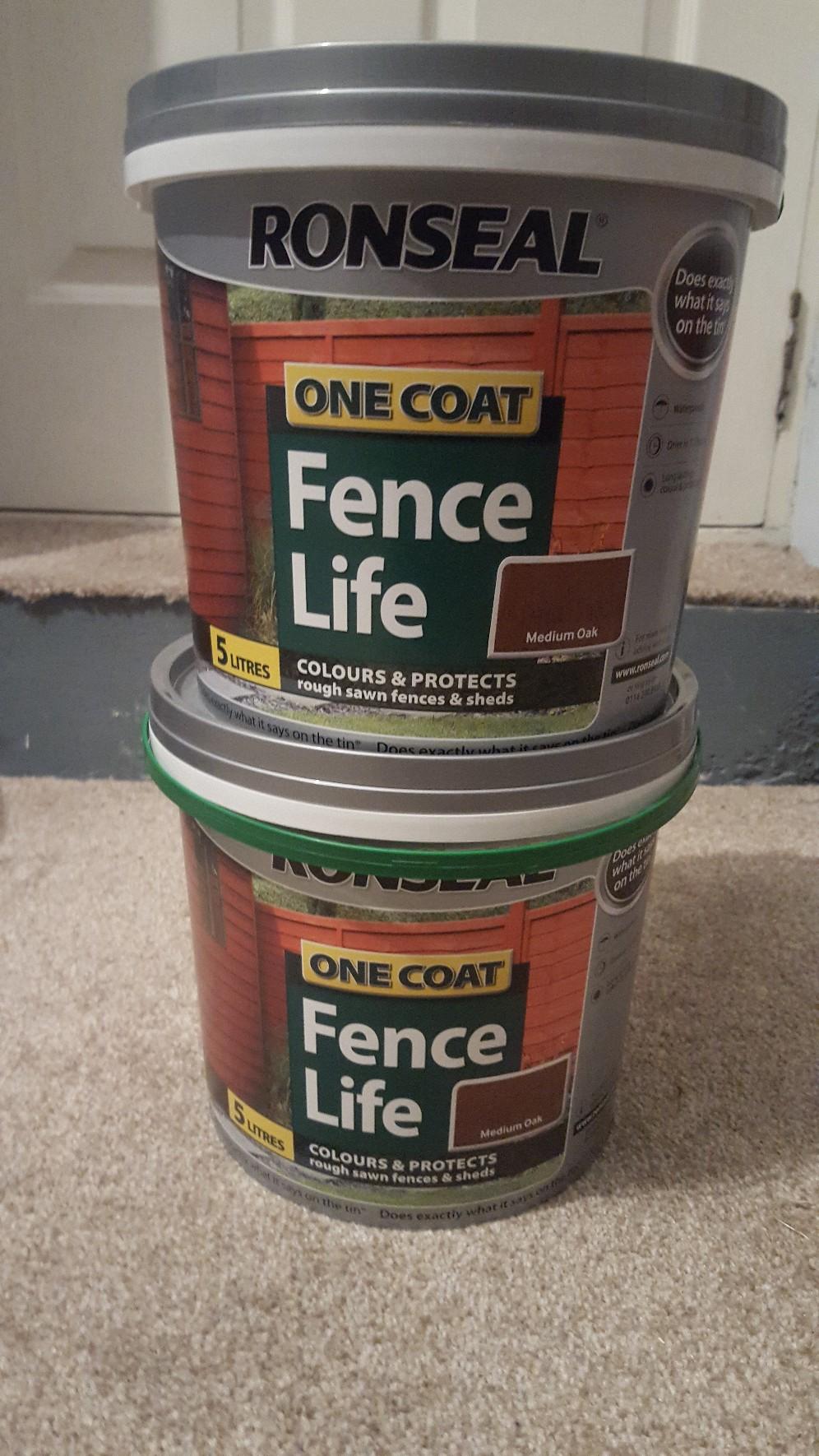 X2 Ronseal Fence Life Med Oak Paint Tins in DY1 Dudley für £ 15,00 zum