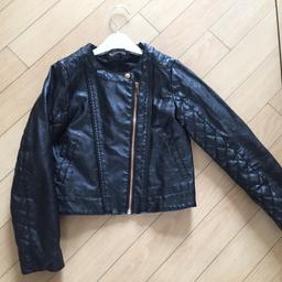 Trendy little girls black faux leather jacket from H&M...my little girl wore this with her River Island clothes 💗

No offers please low price 
Happy to post for P&P costs