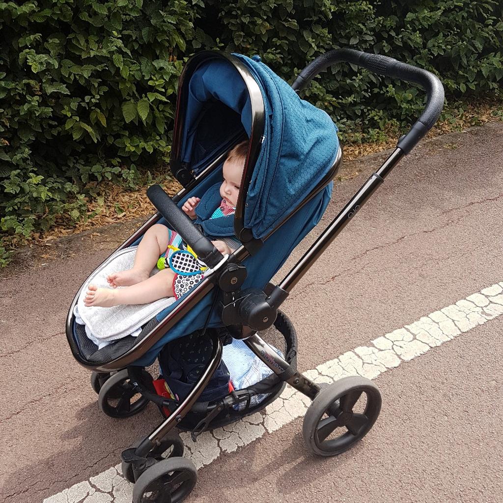 Mothercare orb pram teal best sale