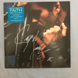 Album 33 giri Faith autografato in persona da George Michael con certificato di autenticità
