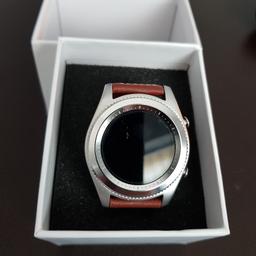 Smart watch which connects to your phone via Bluetooth. It Comes with original box, charger cable and the instructions. This is a nice watch which has only been worn once you can download and change the watch faces, read your messages and notifications, answer phone calls, heart rate and blood pressure monitors and a lot more £20