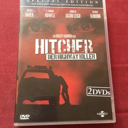 Ich verkaufe hier den Kult-Thriller „Hitcher - Der Highwaykiller“ mit Rutger Hauer aus dem Jahre 1986. Der Film liegt in der ungekürzten Fassung vor (FSK 18). Die DVDs befinden sich in gutem gebrauchten Zustand und funktionieren einwandfrei. 
Versand innerhalb Deutschlands: 1,50 €