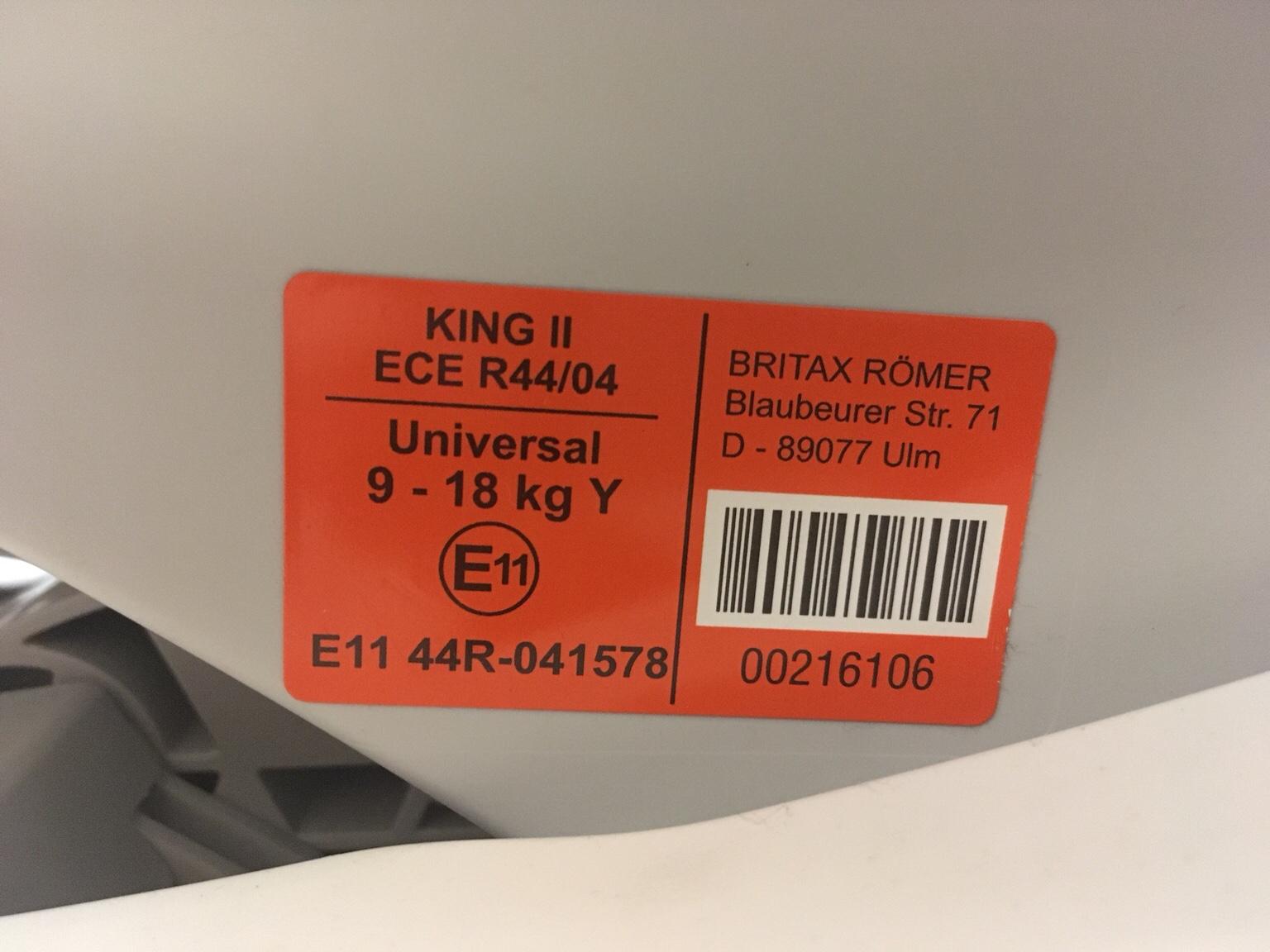 Britax Römer King II in 74906 Bad Rappenau für 100,00 € zum Verkauf ...