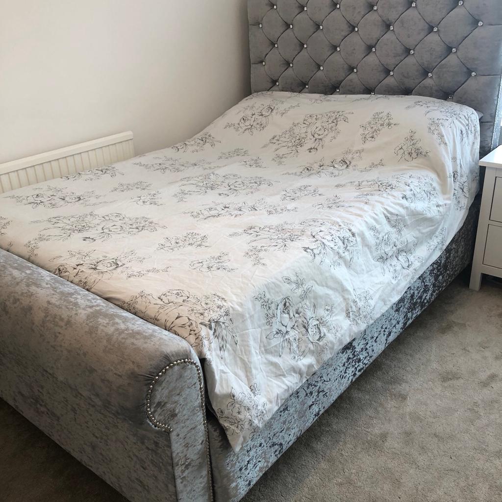 CRUSHED VELVET DOUBLE BED in E2 Hamlets for £100.00 for sale Shpock