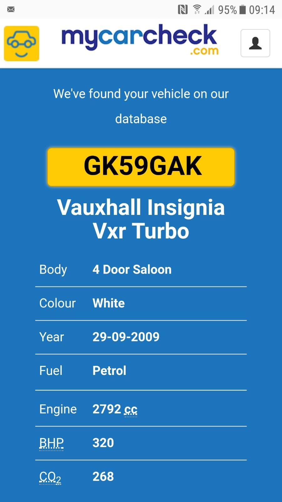 2009 Vaxhall Insignia V6 VXR Turbo 2.8 in S44 North East Derbyshire für ...