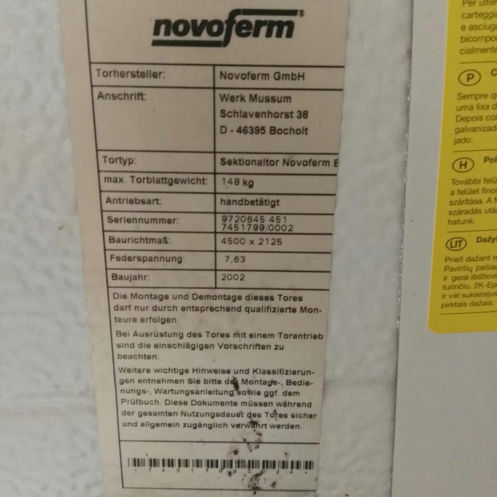 Gargentor Novoferm Rolltor Garage in 6393 St. Ulrich am Pillersee für ...