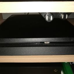 Sony PlayStation 4 slim black 500gb 
All wires included ready to plug and play 

1x custom ps4 controller 

1x game call of duty ww2 

Comes with a box but box has been in storage so isnt the best as seen in pictures 

Fully working only selling as no longer played due to Xbox one x 

Ps4 will be cleared of all my data and factory reset not leaving my psn account on sorry 

Any questions just ask 

No time wasters please