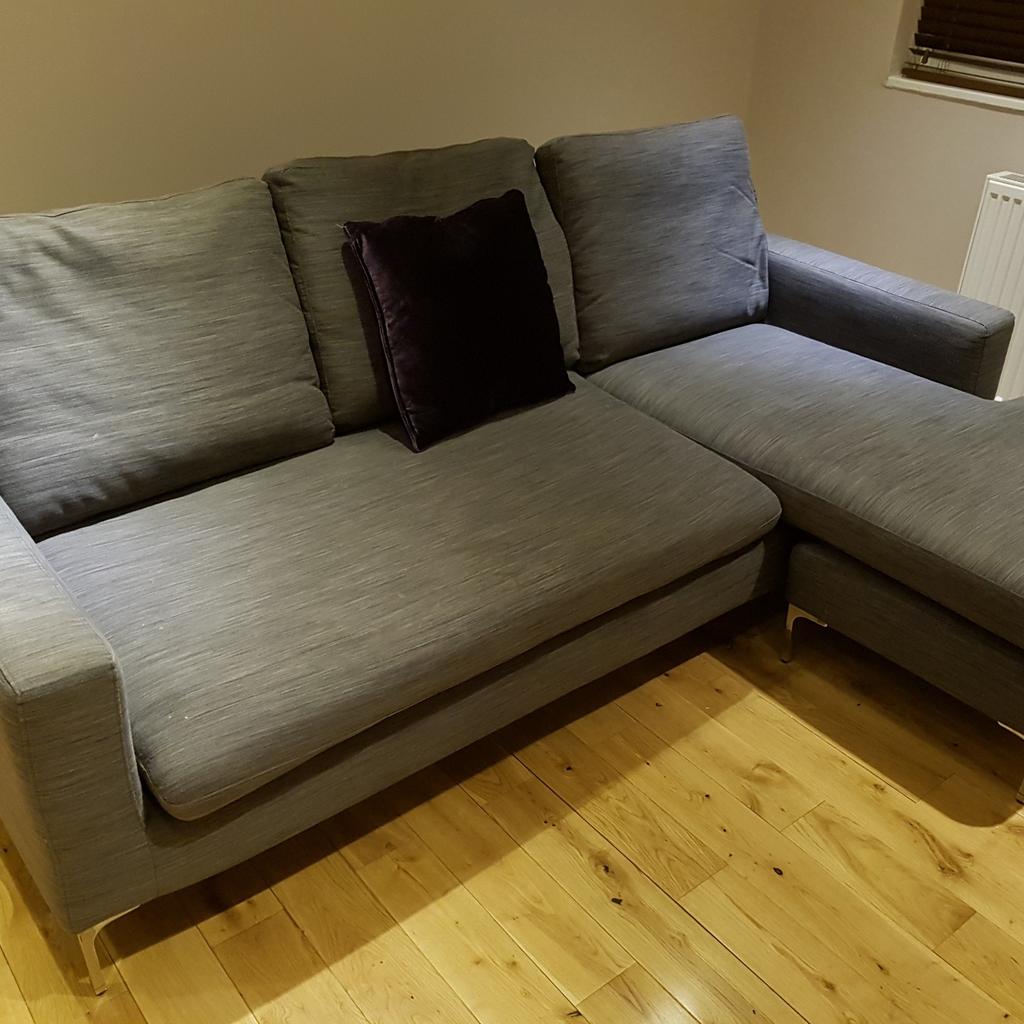 Dwell Oslo reversible corner sofa grey fabric in SW15 Wandsworth for £