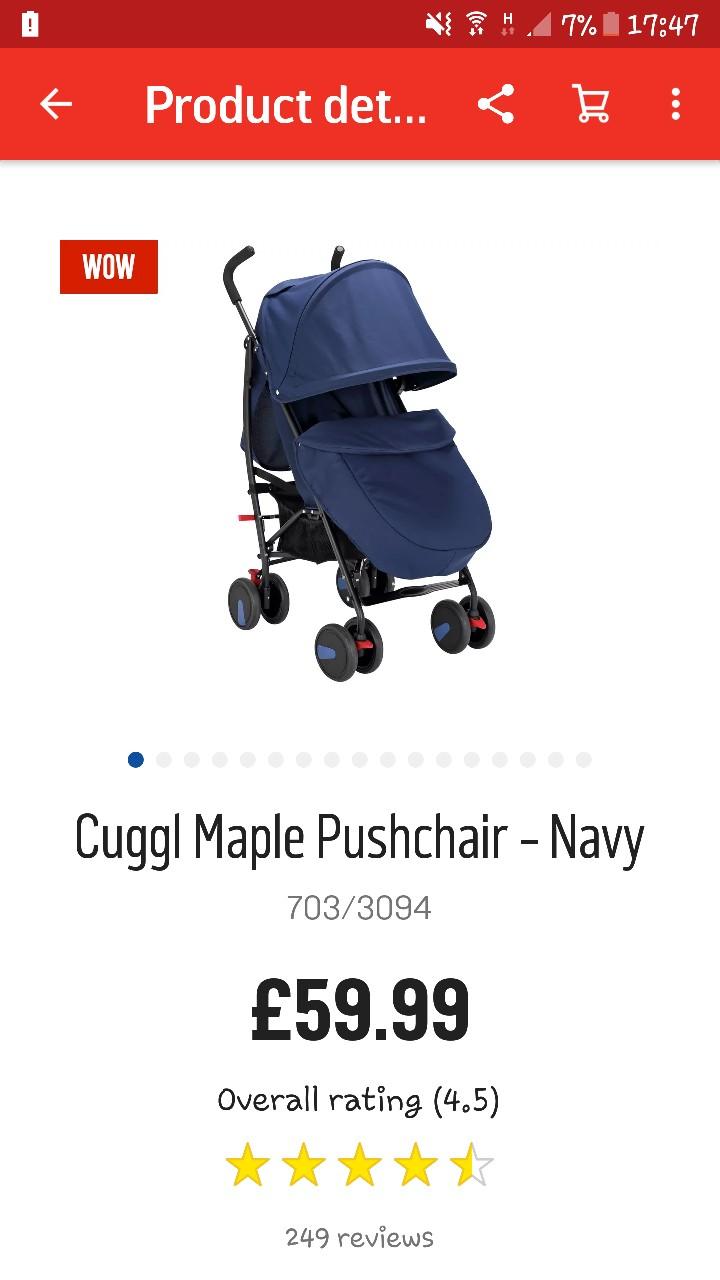 Cuggl maple outlet stroller