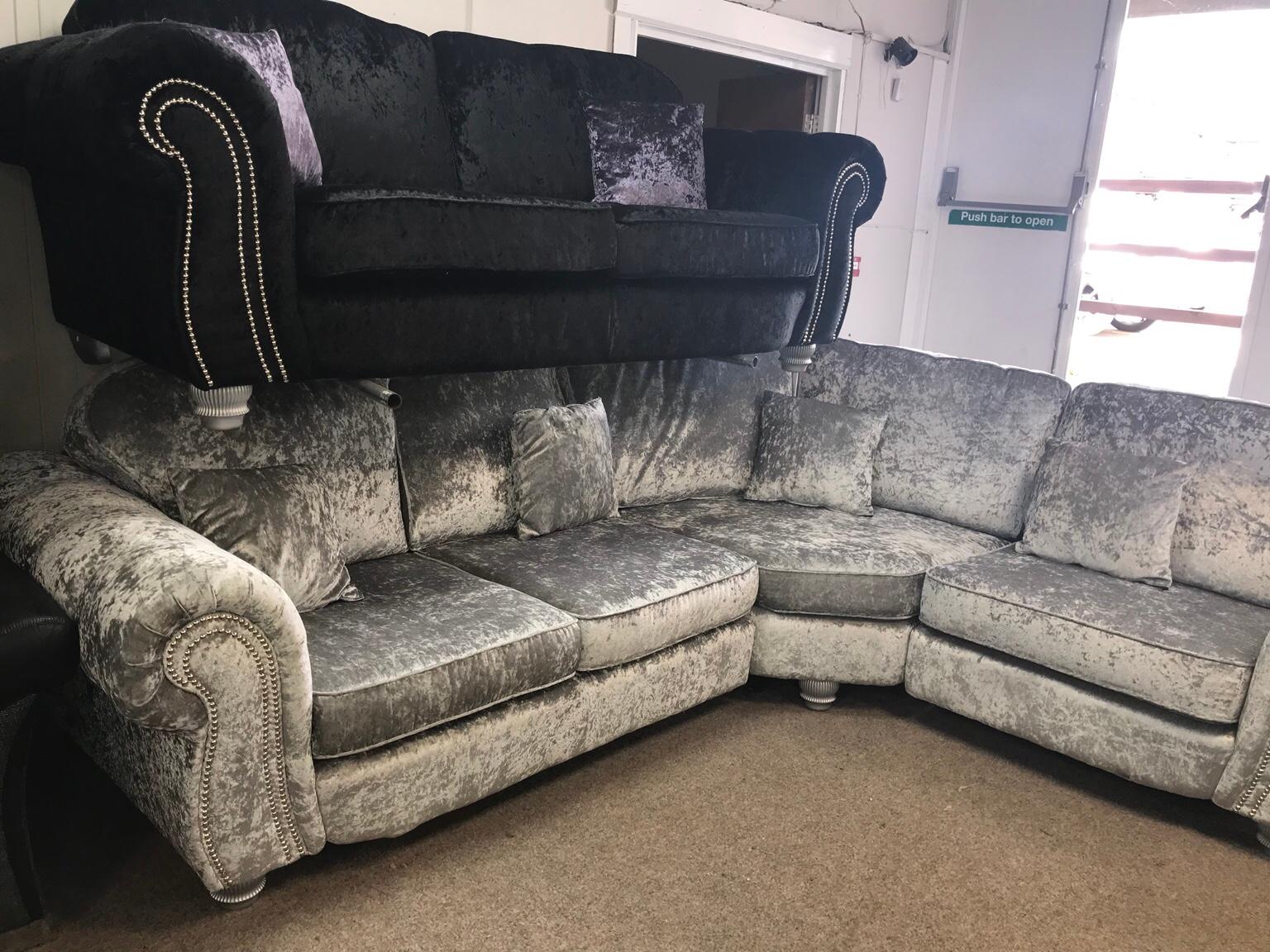 Crushed Velvet Sofa Scs Baci Living Room