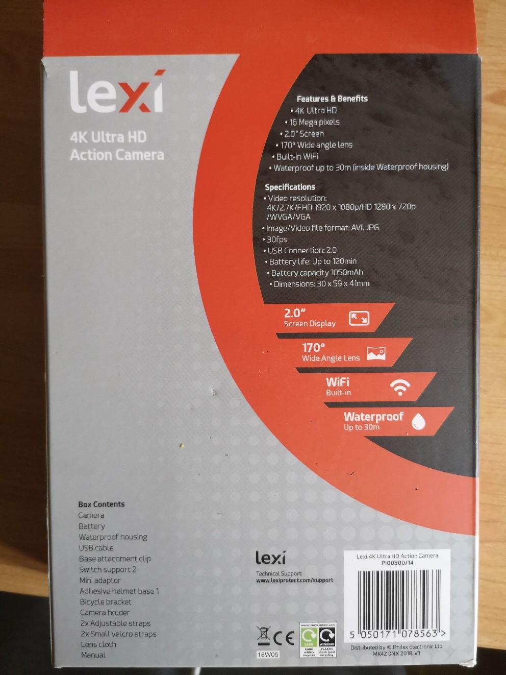 lexi 4k ultra hd action camera in Milton Keynes for £30.00 for sale ...