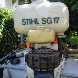 Alte Stihl Motorrückenspritze-Motorsprühgerät  SG 17  für 10,- lt.!  Lange nicht verwendet verkaufe deshalb als deffekt für Bastler, Preis für Abholung.