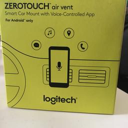 Logitech magnetic mount. Bought with android phone but did not use. Brand new in box. Now have iphone and not compatible.
