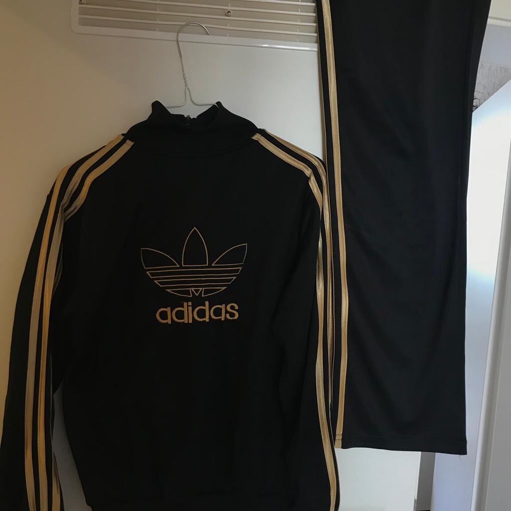 Adidas trainingsanzug damen schwarz gold online