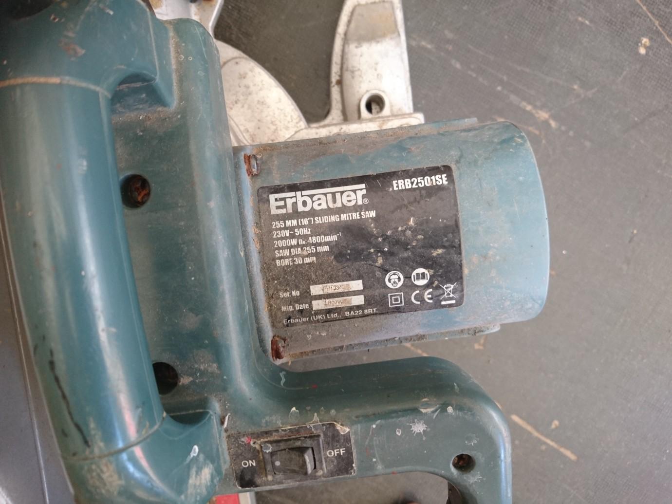 ERBAUER ERB2501SE 255MM SLIDING MITRE SAW in KT6 Thames for £75.00 for ...