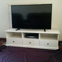 Ikea Liatorp TV Cabinet in white with 3 storage drawers  450 cm wide x 49 cm depth.
In good condition.