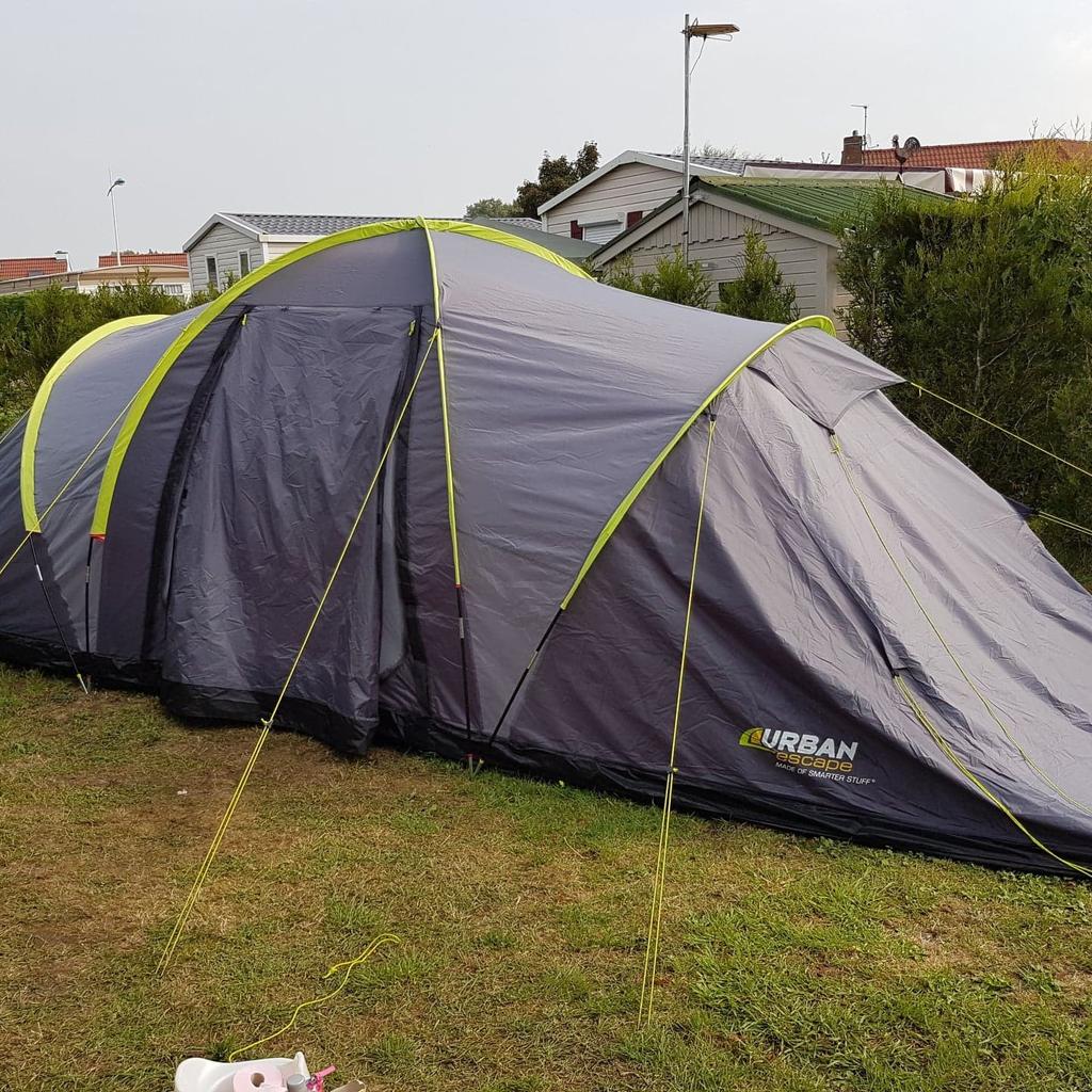 Urban Escape 6 Man Tunnel Tent with Porch in TS18 Tees for 80.00