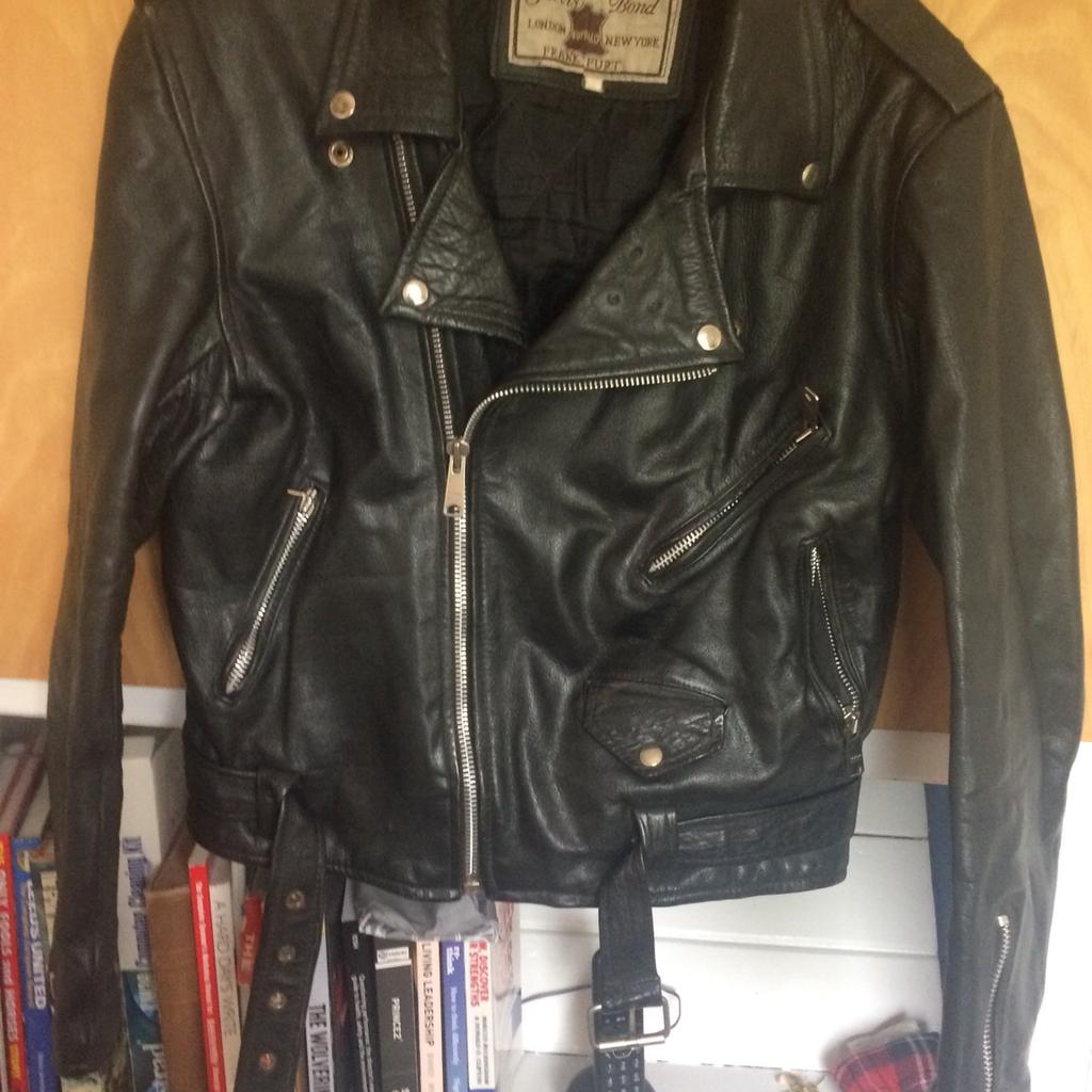 Biker rocker style leather jacket in WF3 Leeds for 20.00 for