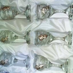 vendo set di bicchieri con inserti in argento come in foto