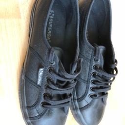Never worn Supergra trainers size 6 black. Check out all my men’s/ kids trainers/boots extremely good bargains for someone mostly size 6 with the odd size 7 all either new and unworn or really good condition.