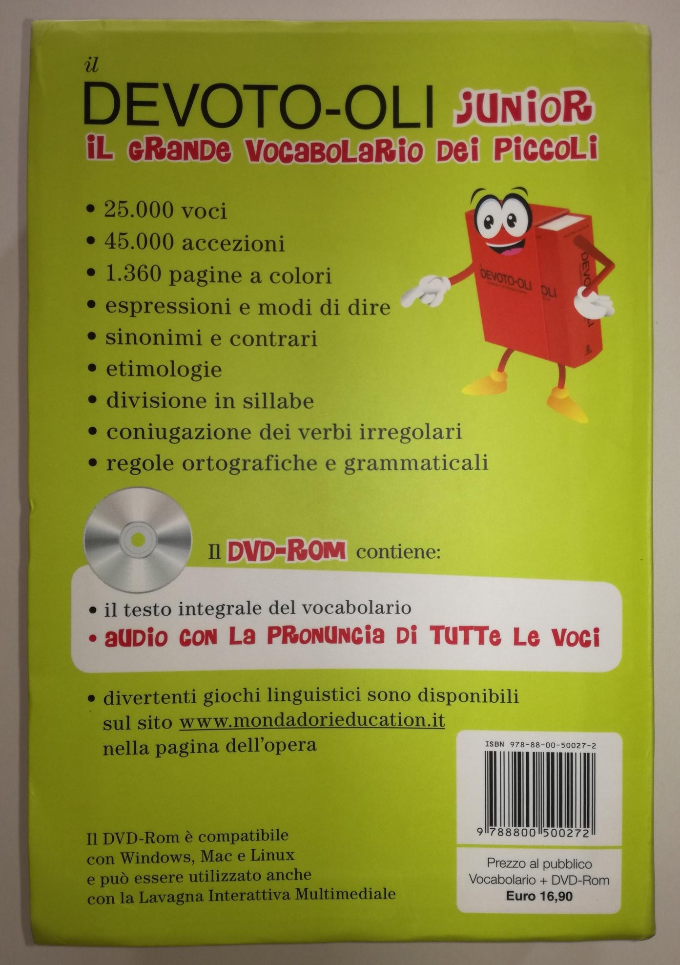 VOCABOLARIO ITALIANO JUNIOR DEVOTO-OLI in 10153 Torino for €10.00