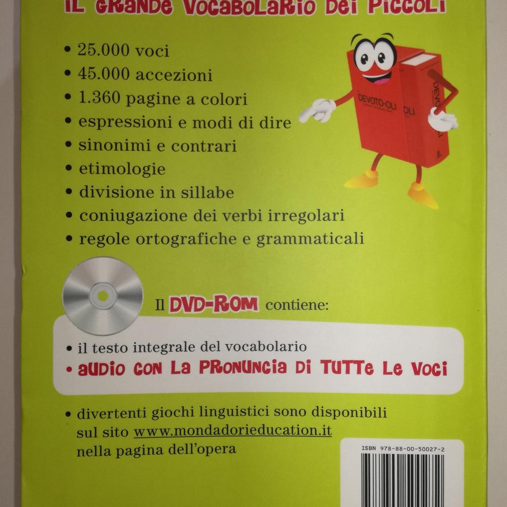 Vendo dizionario di italiano Devoto Oli Junior