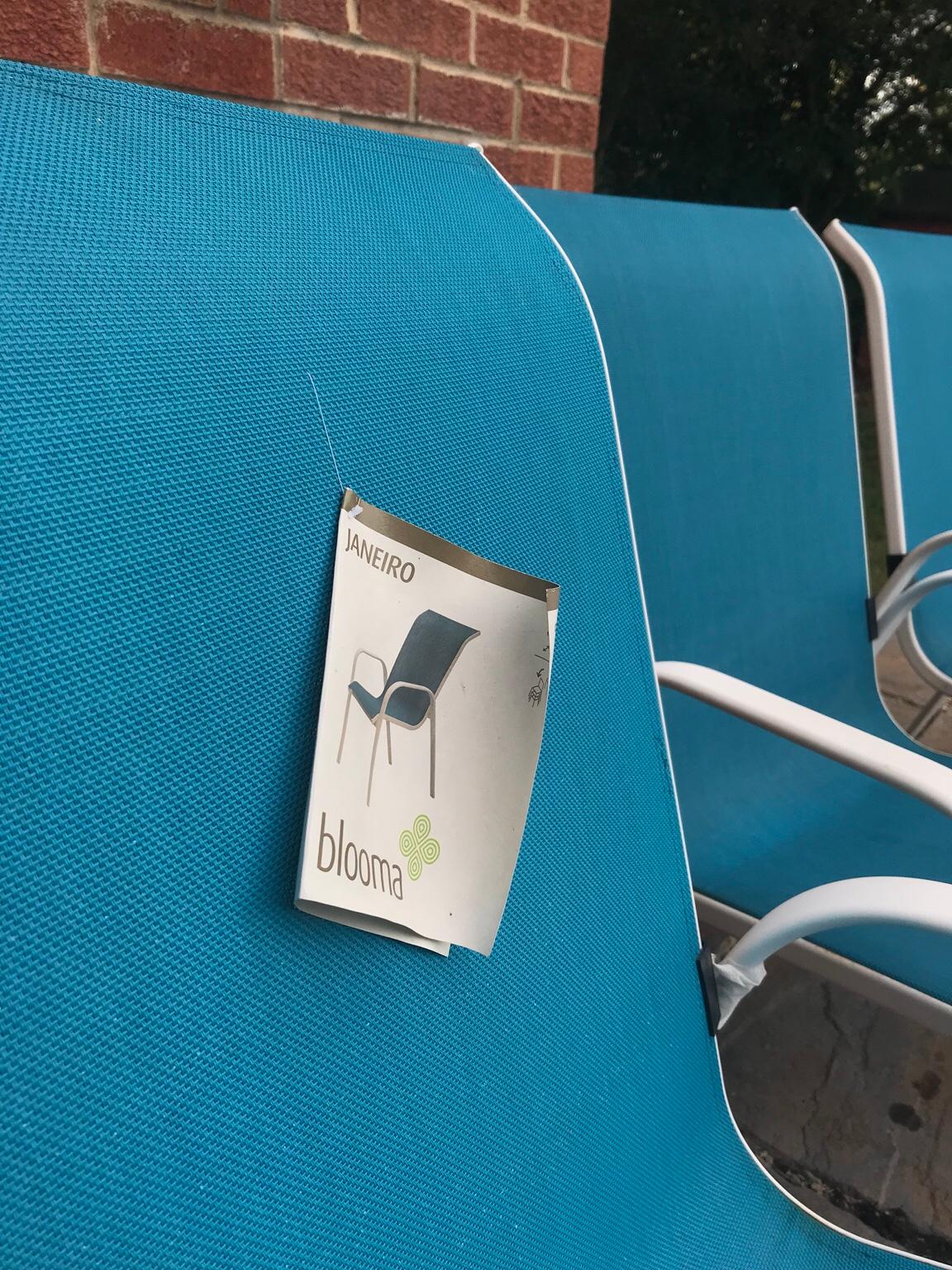 Blue Blooma Janeiro Waterproof Garden Chairs in LS28 Leeds für 40,00