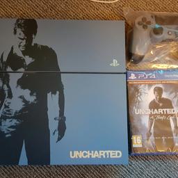 In excellent condition with no cracks or dents. Will come boxed with all cables and accessories. Fantastic for any collector. For collection/cash on hand only. Open to sensible offers. No time wasters please. Unit is all boxed up and ready for collection. Thank you very much. *Note: Uncharted 4 has already been opened*