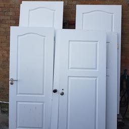 Good doors shame to tip. Need a lick of paint and good as new. 
5 at 30" wide
1 at 33" wide
1 at 27" wide. 
All standard hight. 
FREE FREE FREE FREE collect from 104 urban way biggleswade sg18 0ht sg18 0ht