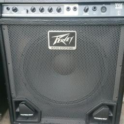 This is the older Peavey MAX 115 Bass amp 60-watt model, NOT the newer 300-watt version.
Never been used. 60W RMS into 4 ohms. 15" speaker. DDT speaker protection. Gain control. Max/Modern/Vintage voicing switch with patented TransTube tube emulation circuitry. Low, Mid, Mid Shift and High semi-parametric EQ. Post-EQ effects loop. CD input. Master volume control. Tuned, ported enclosure with exclusive dual HyperVent technology. Headphone jack
Offers Welcome