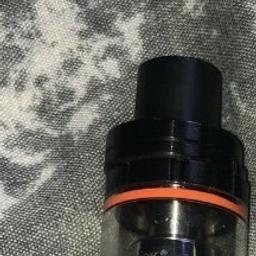 Hi selling smok tank which has been used but has a new coil in it doesn't fit onto v8 but will fit anyother vape pen in good condition but the top cap doesnt close properly.