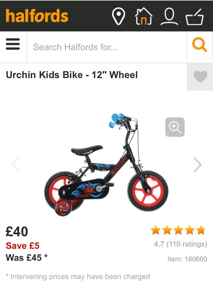 Halfords urchin bike hot sale