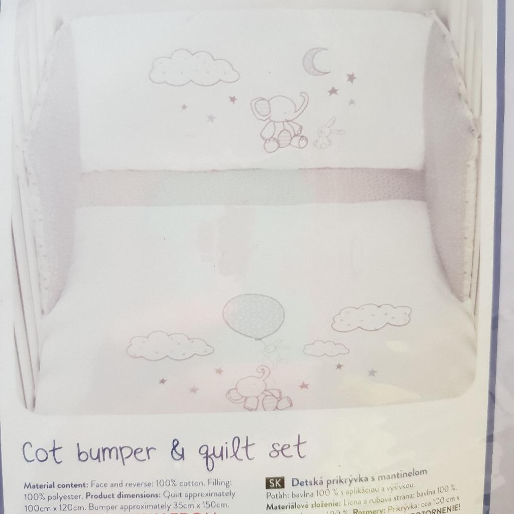 Cot bumper and quilt set in M22 Manchester für £ 10,00 zum Verkauf