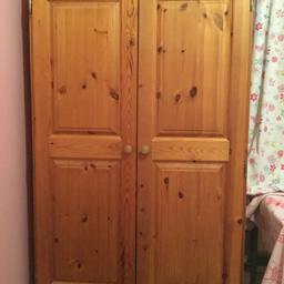 Child’s pine wardrobe
Excellent condition 
58” height, 33” width and 18” depth
Outgrown it - ideal for a nursery
Comes from a smoke free home