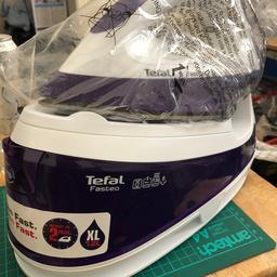 A new, never used Tefal Steam Generator SV6020 Purple
No box or instructions
Seals all intact, spare AntiCalc Cartridge included