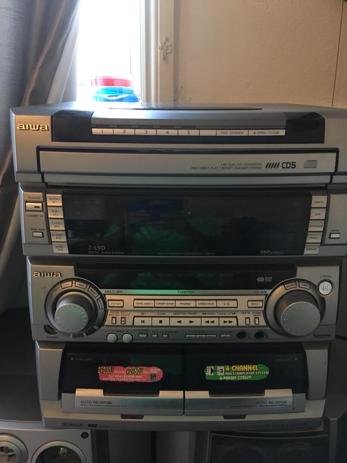Aiwa 5 cd changer with double cassette player in PO9 Havant für 20,00