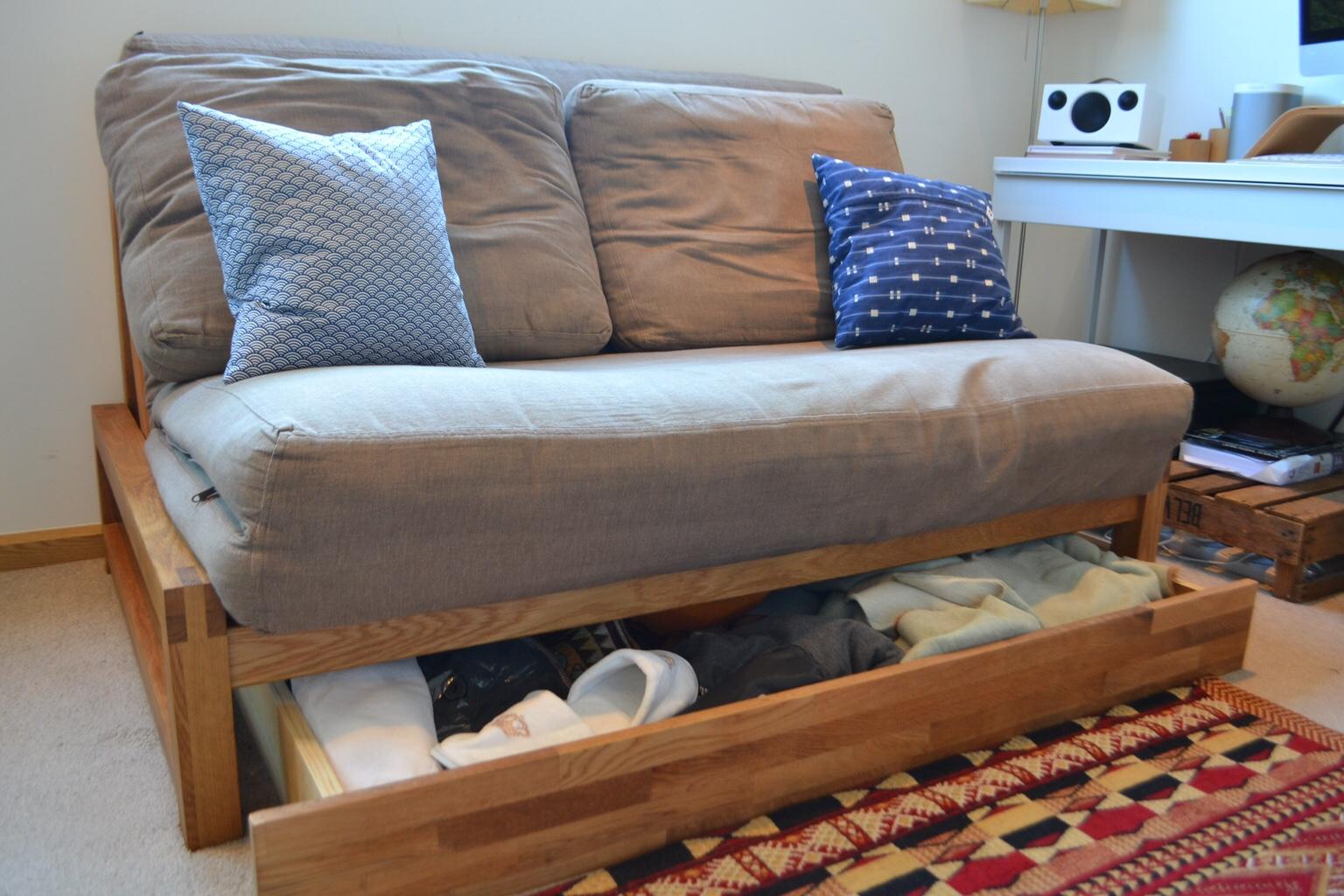 2 Seater Solid Oak Double Sofa Bed / Futon in E9 London for £350.00 for